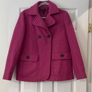 GAP Magenta Pea Coat